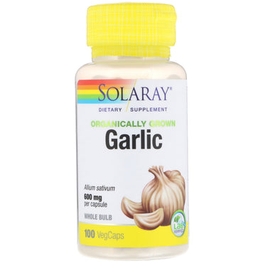 Solaray, Ally Grown Garlic، 600 مجم، 100 كبسولة نباتية