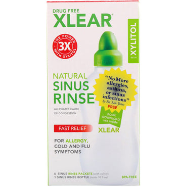 Clătire naturală a sinusurilor Xlear cu xilitol 1 kit