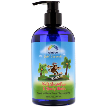 Rainbow Research, Shampoing et nettoyant pour le corps pour enfants, Goin' Coconuts, 12 fl oz (360 ml)