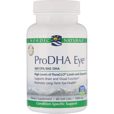 Nordic Naturals, ProDHA Eye、1000 mg、60 ソフトジェル
