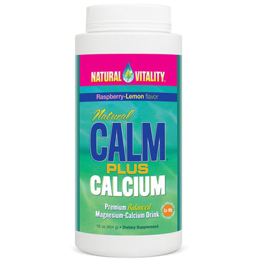 Natural Vitality, Natural Calm Plus Calcium, saveur framboise-citron, 16 oz (454 g)