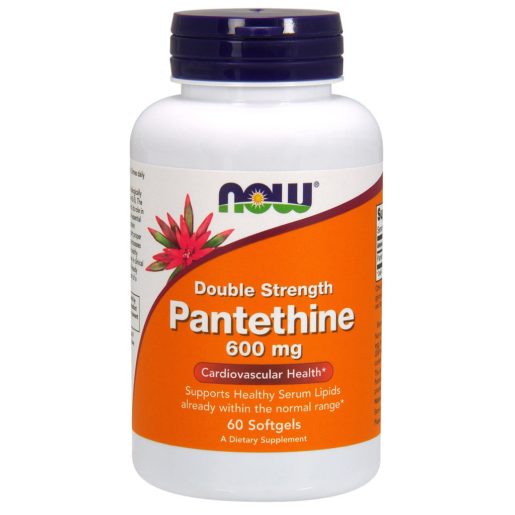 Now Foods, Pantethine, Double Strength, 600 מ"ג, 60 Softgels