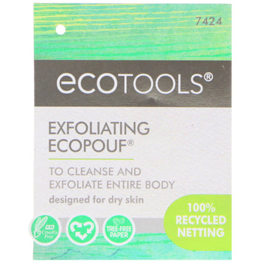 Ecotools, exfoliërende ecopoufspons, 1 spons