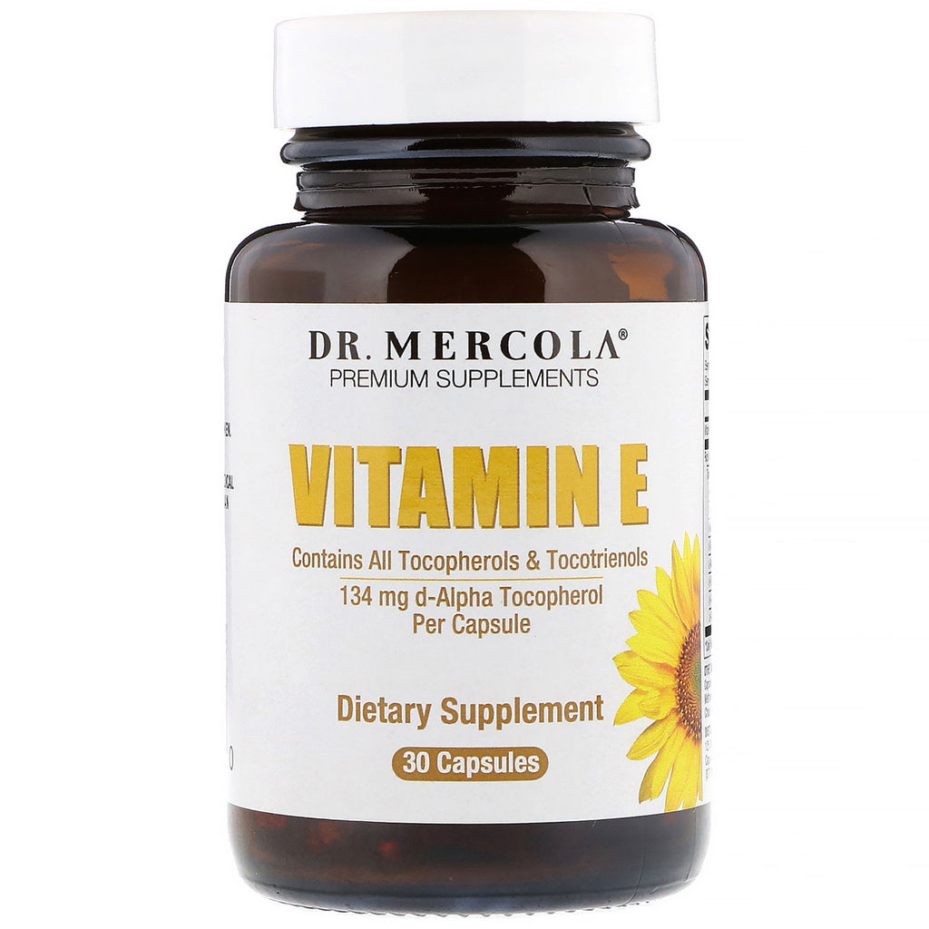 Dr. Mercola, Vitamina E, 30 Cápsulas