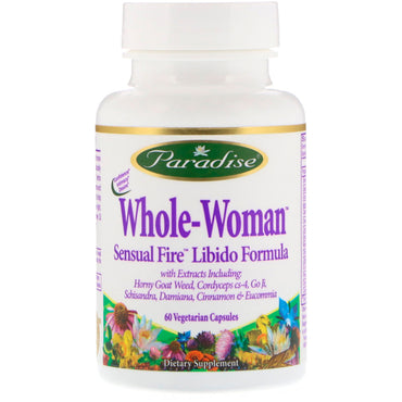 Paradise Herbs, Whole-Woman, Sensual Fire Libido Formula, 60 Vegetarian Capsules