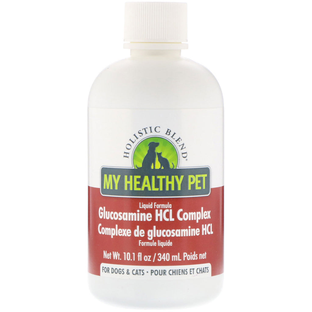 Holistic Blend, My Healthy Pet, สูตรน้ำ, Glucosamine HCL Complex, สำหรับสุนัขและแมว, 10.1 fl oz (340 ml)