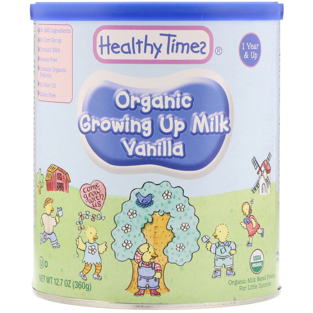 Healthy Times, Growing Up Milk, วานิลลา, เด็กอายุ 1 ปีขึ้นไป, 12.7 ออนซ์ (360 กรัม)