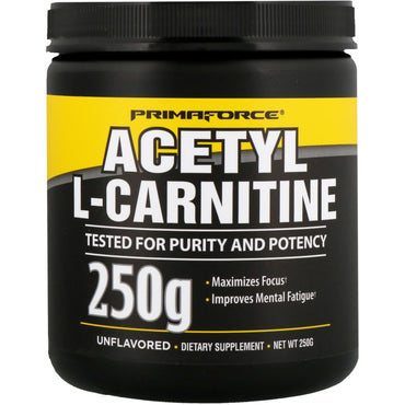 Primaforce, Acetyl-L-Carnitine, Unflavored, 250 g