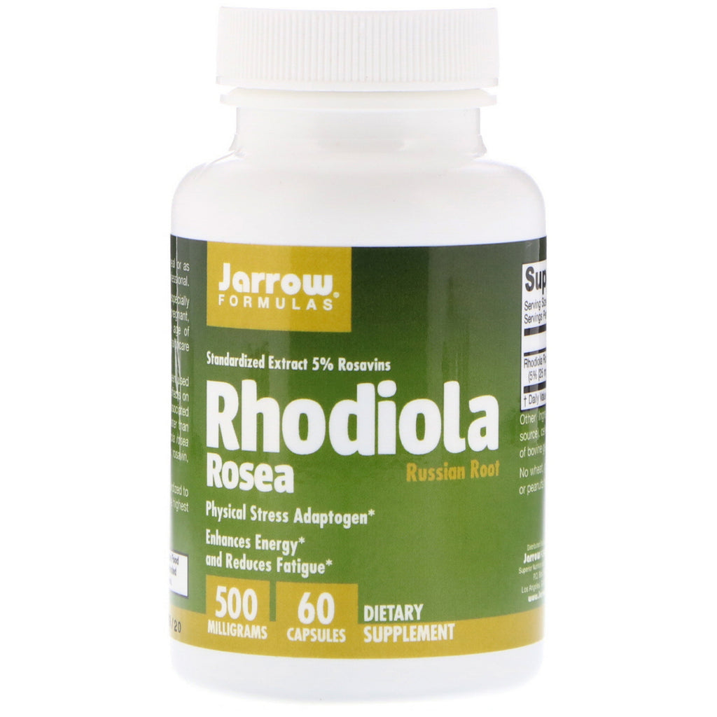 Jarrow Formulas, Rhodiola Rosea, 500 mg, 60 gélules