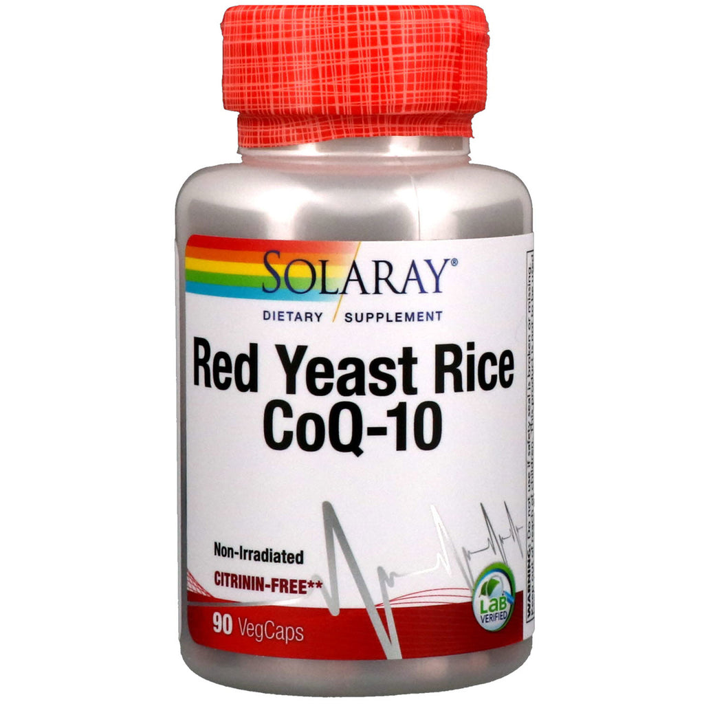 Solaray, rød gjær ris coq-10, 90 vegcaps