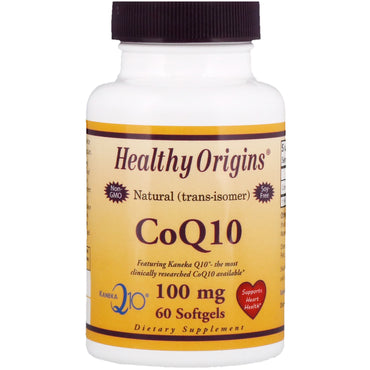 Healthy Origins, CoQ10 (Kaneka Q10), 100 mg, 60 capsule molli