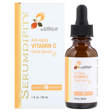 Azelique, Serumdipity, Vitamine C anti-âge, Sérum pour le visage, 1 fl oz (30 ml)
