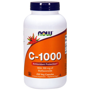 Now Foods, C-1000, con 100 mg de bioflavonoides, 250 cápsulas vegetales