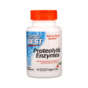 Doctor's Best, enzimas proteolíticas, 90 cápsulas vegetales de liberación retardada