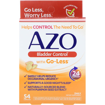 Azo, blærekontrol med Go-Less, 54 kapsler