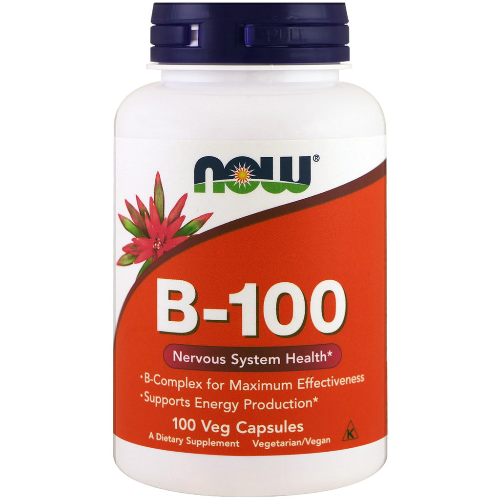 Now Foods, b-100, 100 식물성 캡슐