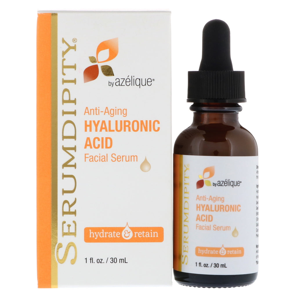Azelique, Serumdipity, Acide hyaluronique anti-âge, Sérum pour le visage, 1 fl oz (30 ml)