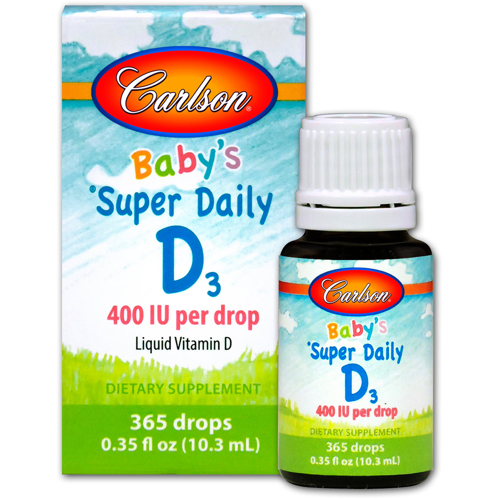 Carlson Labs, Baby's Super Daily D3، 400 وحدة دولية، 0.35 أونصة سائلة (10.3 مل)