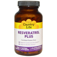 Country Life, Resveratrol Plus, 120 Vegan Caps