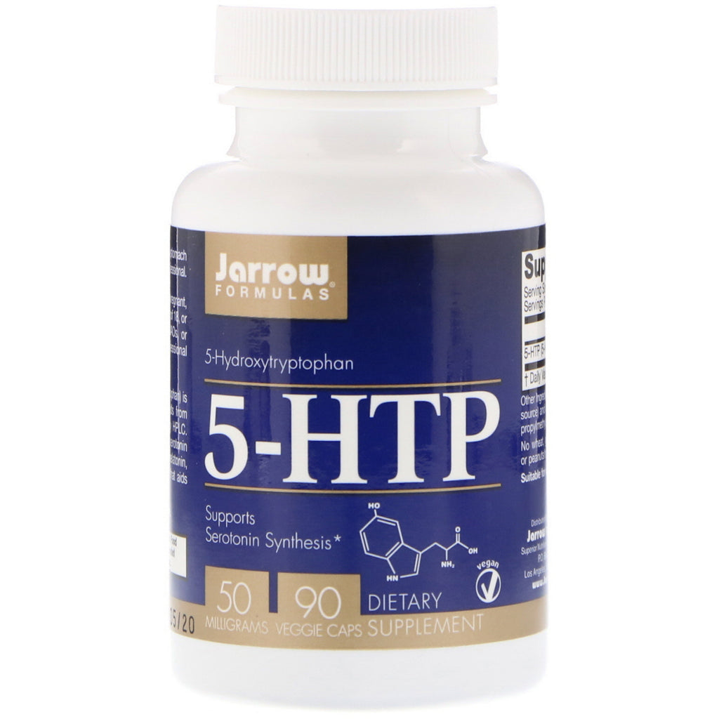 Jarrow Formulas, 5-HTP, 50 mg, 90 식물성 캡슐