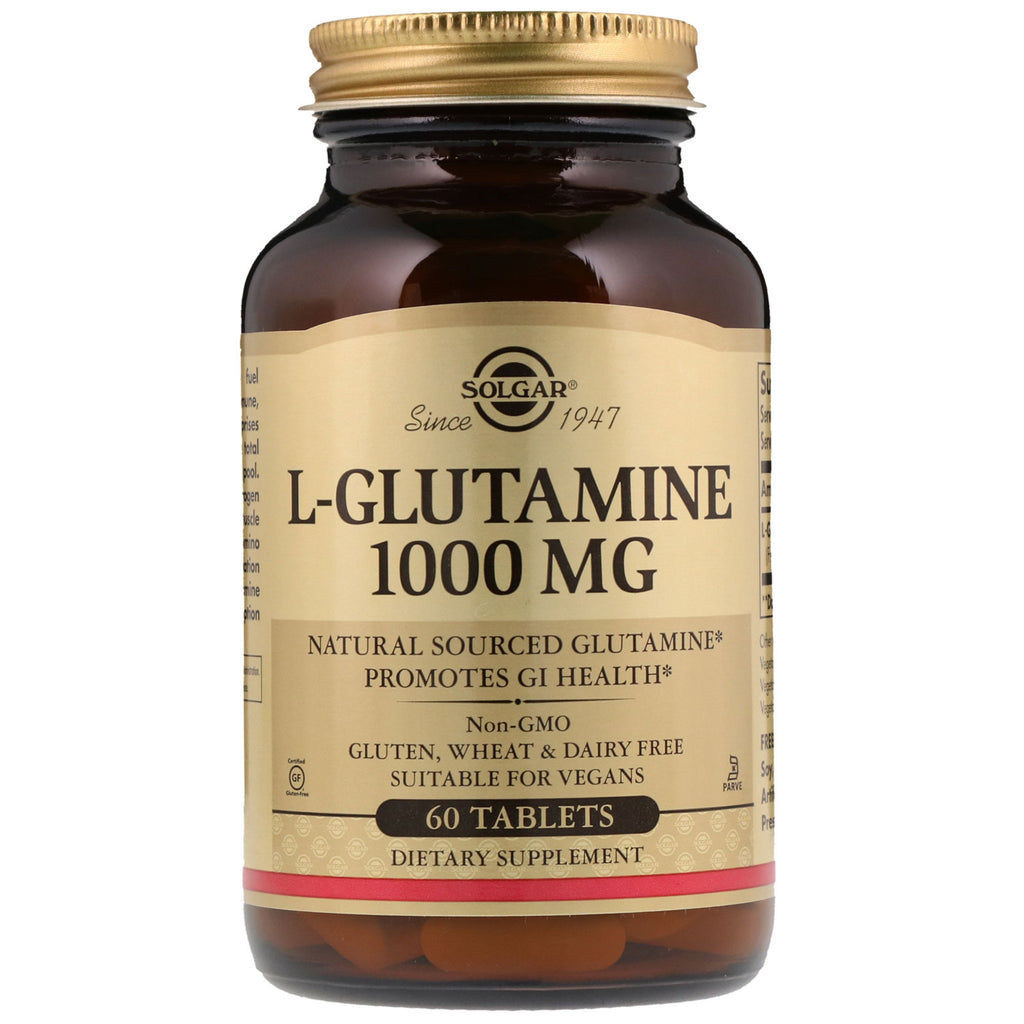 Solgar, L-Glutamina, 1000 mg, 60 tabletas