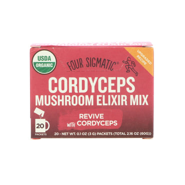Four Sigmatic, Cordyceps, Mushroom Elixir Mix, 20 Packets, 0.1 oz (3 g) Each