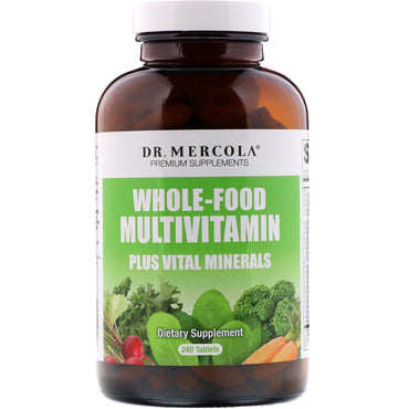 Dr. mercola, multivitamina integral más minerales vitales, 240 tabletas