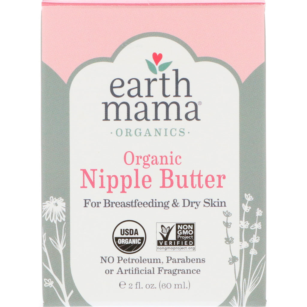 Earth Mama, brystvortesmør, 2 fl oz (60 ml)