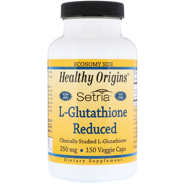 Healthy Origins, Setria, L-Glutationa Reduzida, 250 mg, 150 Cápsulas Vegetais