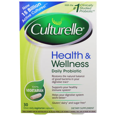 Culturelle, Probiótico para la salud y el bienestar, 30 cápsulas vegetarianas