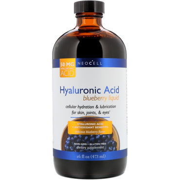 Neocell, Hyaluronic Acid, Blueberry Liquid, 16 fl oz (473 ml)