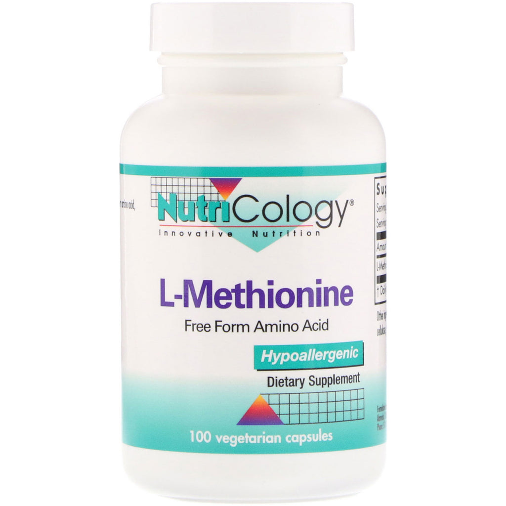 Nutricologie, l-methionine, 100 vegetarische capsules