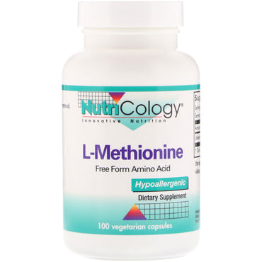 Nutricology, L-Methionine, 100 Vegetarian Capsules