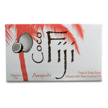 Fiji, Barra de jabón de aceite de coco para rostro y cuerpo, Awapuhi Seaberry, 7 oz (198 g)
