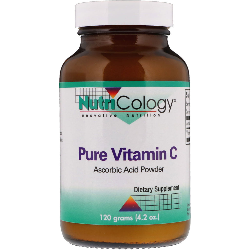 Nutricologia, vitamina C pura, polvere di acido ascorbico, 4,2 once (120 g)