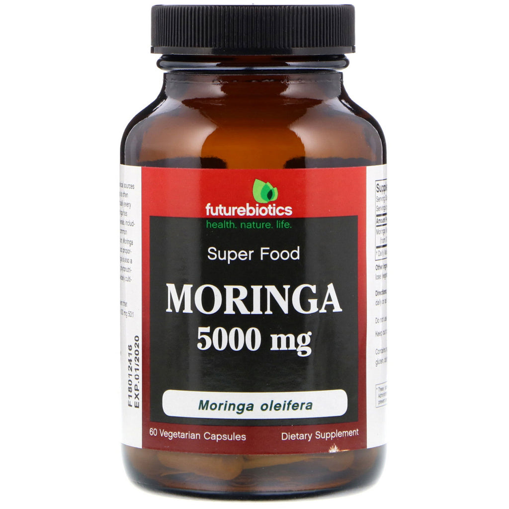 FutureBiotics, Moringa, 5000 mg, 60 kapsułek wegetariańskich