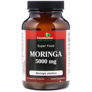 FutureBiotics, Moringa, 5000 mg, 60 cápsulas vegetarianas