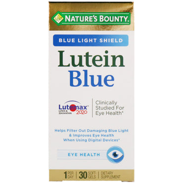 Nature's Bounty, Luteína azul, 30 cápsulas blandas