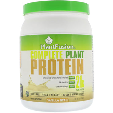 PlantFusion, Complete Protein, Vanilla Bean, 1 lb (454 g)