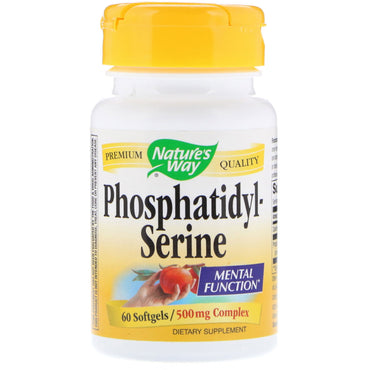 Nature's Way, Phosphatidylsérine, 500 mg, 60 gélules
