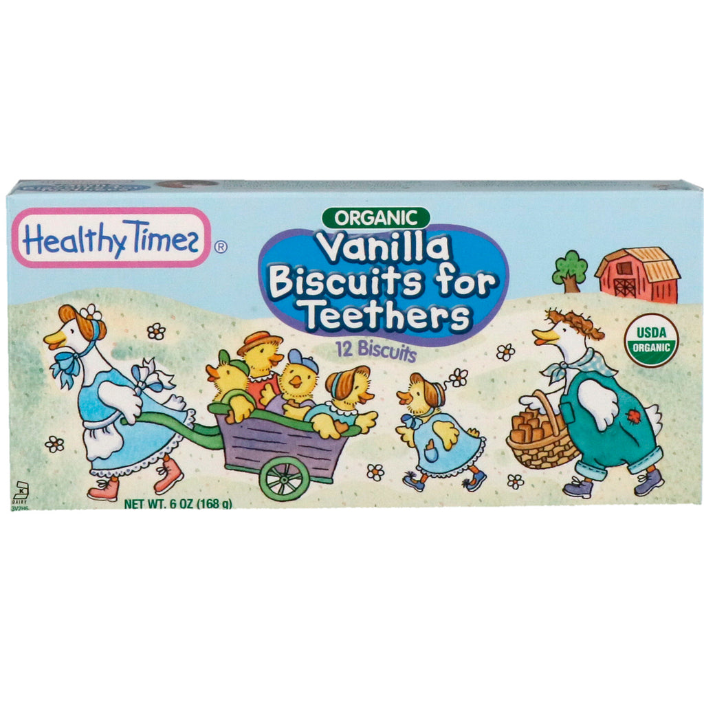 Healthy Times, Biscuits à la vanille pour anneaux de dentition, 12 biscuits, 6 oz (168 g)