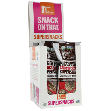 Made in Nature,  Figgy Pops, Supersnacks, Choco Crunch, 10 Pack, 1.6 oz (45 g) Each