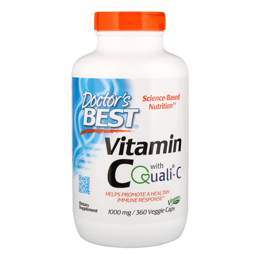Doctor's Best, Vitamina C com Quali-C, 1.000 mg, 360 Cápsulas Vegetais