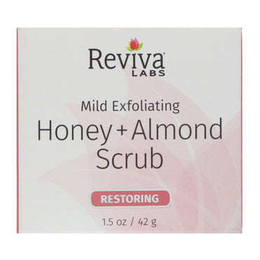 Reviva Labs, honning + mandel scrub, 1,5 oz (42 g)