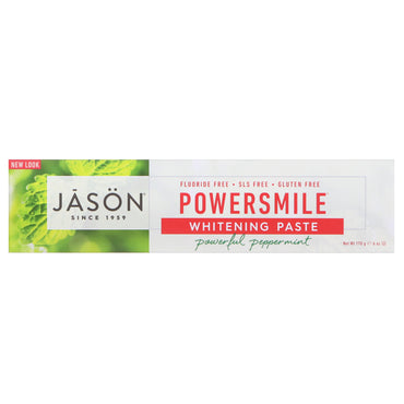 Jason Natural, PowerSmile, pasta blanqueadora, menta potente, 6 oz (170 g)