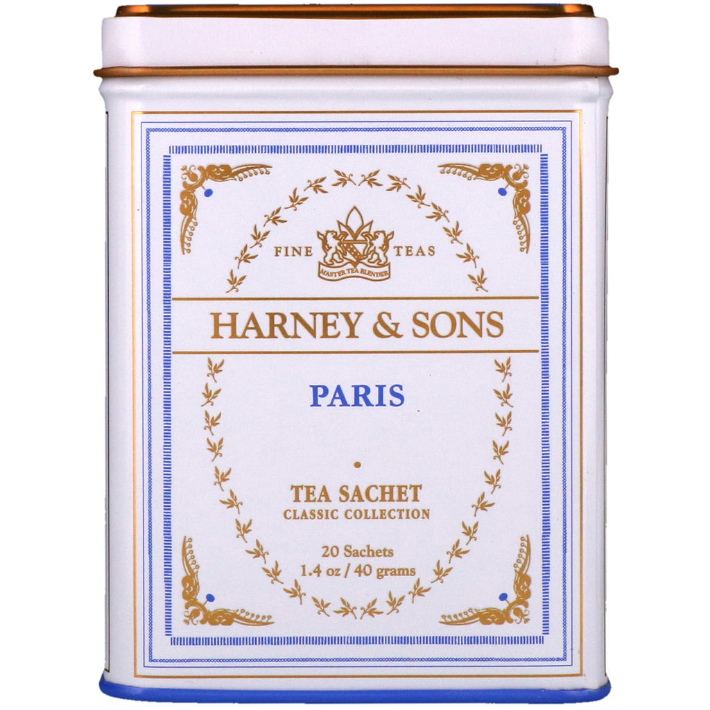 Harney & Sons, Paris Tea, 20 teposer, 1,4 oz (40 g)