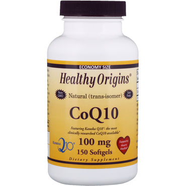Healthy Origins, CoQ10, Kaneka Q10, 100 mg, 150 Cápsulas Softgel