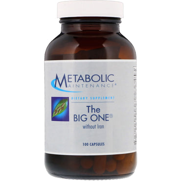 Entretien métabolique, The Big One sans fer, 100 gélules