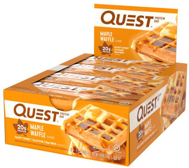 Quest Nutrition Barra de proteína Waffle de arce 12 barras 2,12 oz (60 g) cada una