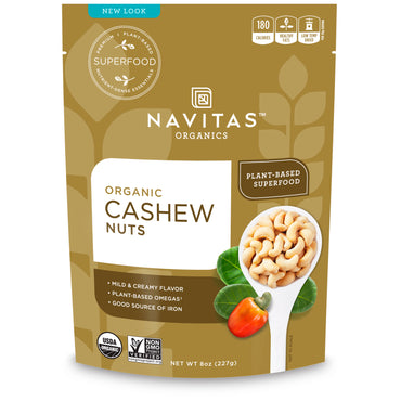 Navitas s, , Cashew Nuts, 8 oz (227 g)